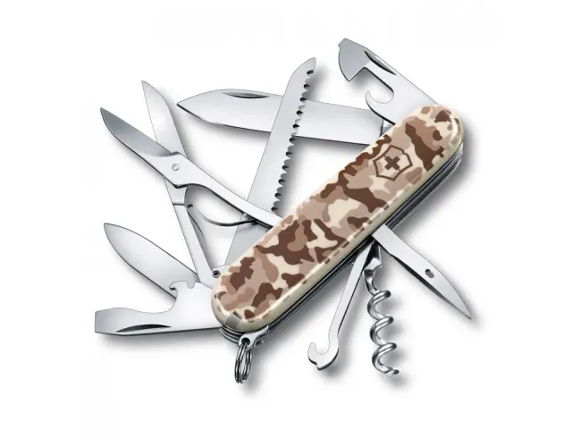 Ελβετικός Σουγιάς Victorinox Huntsman με 15 λειτουργίες και μήκος 9.1cm - Desert Camouflage1.3713.941 2