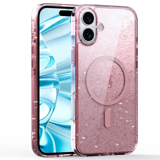 Hybrid Magsafe Glitter Θήκη για iPhone 16 Plus-Pink OEM