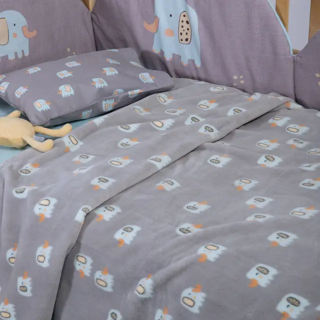 Κουβέρτα Fleece Βρεφική Αγκαλιάς Elephants 26 75x110 Nef Nef Homeware, 100% ΠΟΛΥΕΣΤΕΡΑΣ - GREY (040958) 2