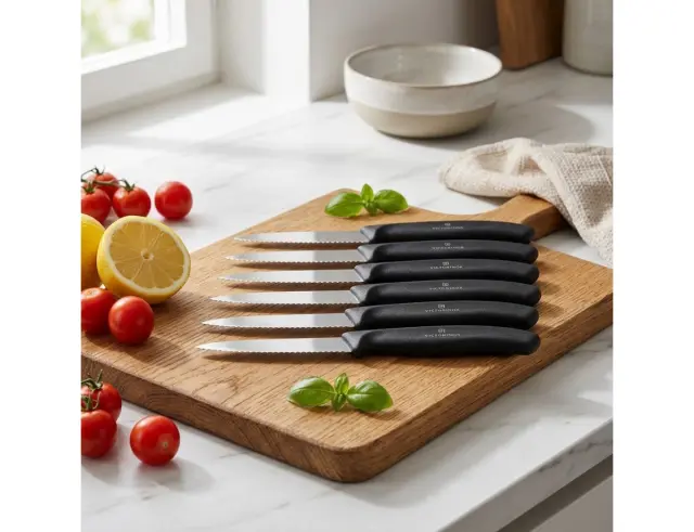 Σετ Μαχαίρια Γενικής Χρήσης Victorinox Swiss Classic με μήκος λεπίδας 8cm - Black - 6 τεμάχια6.7633.6