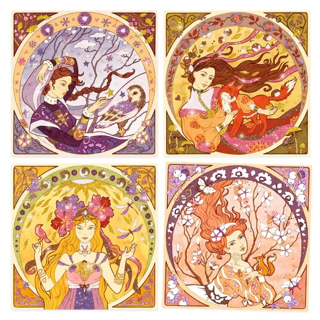 Djeco Inspired by Alfons Mucha - Ζωγραφίζω με γκλίτερ Νεράιδες 7+ ετών 09383 2