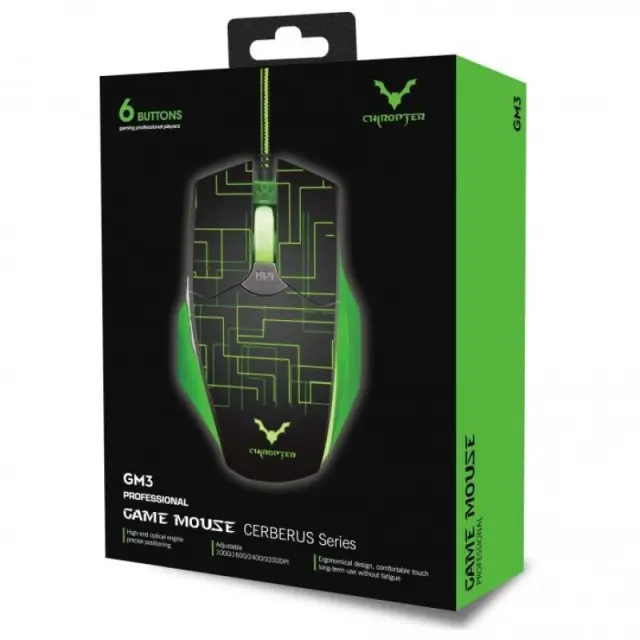 Wesdar GM3 Gaming Ενσύρματο Ποντίκι Με Led Μαύρο Πράσινο 2