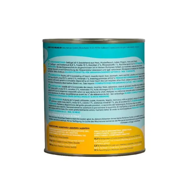 Lucky Lou LifeStage Kitten Πουλερικά & Πέστροφα (με Καρότο) 800gr 3