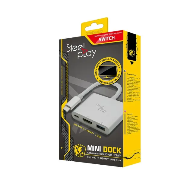 Steelplay - Mini Dock - USB-C-HDMI Adapter Switch-Mac - Nintendo Switch