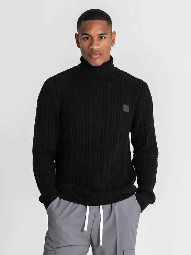 Gianni Kavanagh Ανδρικό CORE Πλεκτό Ζιβάγκο – Black - XL