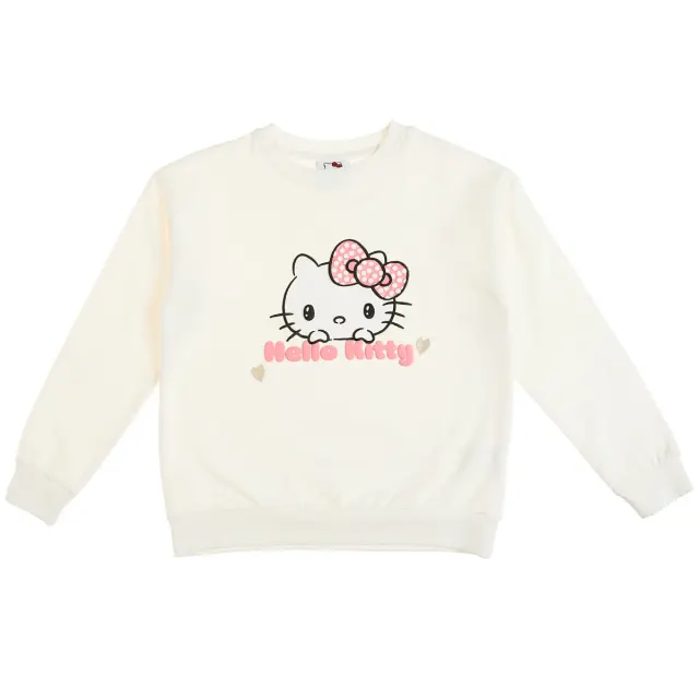 Μπλούζα φούτερ Hello Kitty με ανάγλυφο σχέδιο