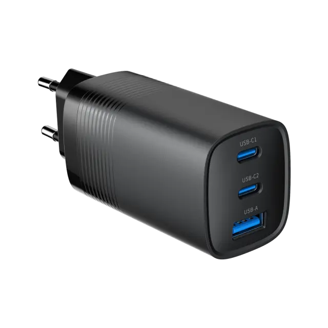 Gembird TA-UC-PDQC65-01-BK mobile device charger Universal Black AC Fast charging Indoor
