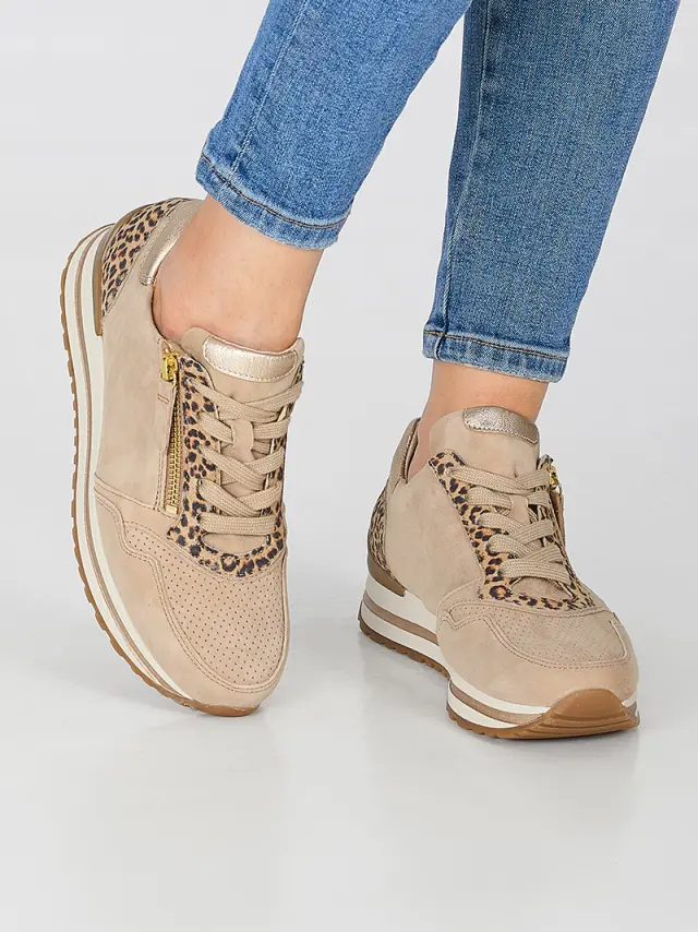 Gabor Sneakers Γυναικείο δέρμα Nubuck Μπεζ GAB/66528 34-CARAMEL 2