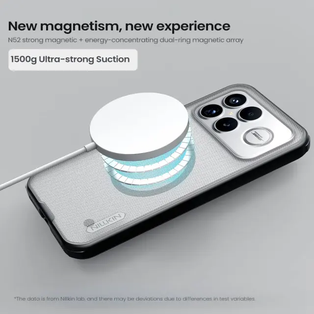 Nillkin Super Frosted PRO Magnetic Back Cover for Poco F8 Ultra Transparent Black 3