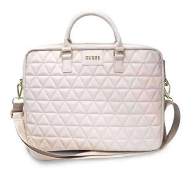 Guess Quilted Bag for Notebook 15" Pink