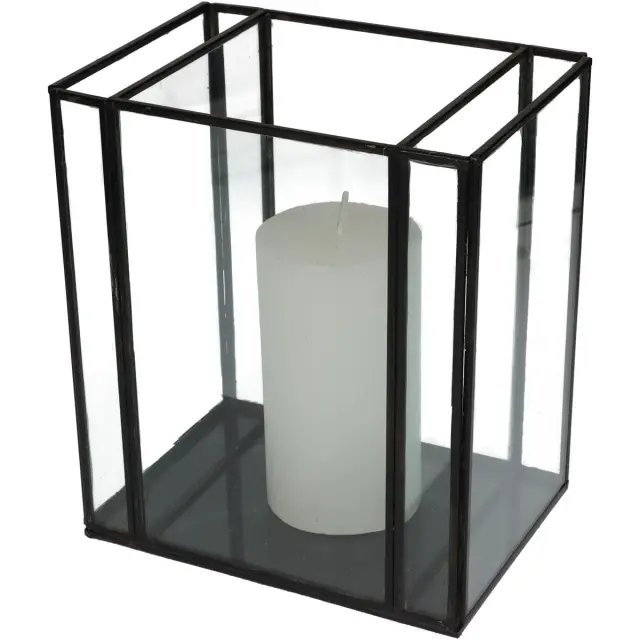 Κηροπήγιο Μαύρο Μέταλλο 18x13x21cm 3