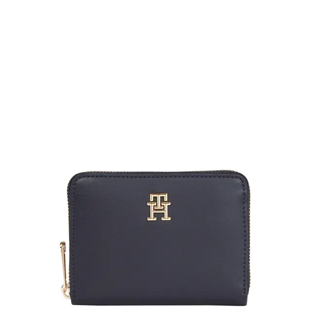 Tommy Hilfiger - Γυναικείο Πορτοφόλι Th Iconic Medium Zip-Around AW0AW15088-DW6 Μπλε Σκούρο