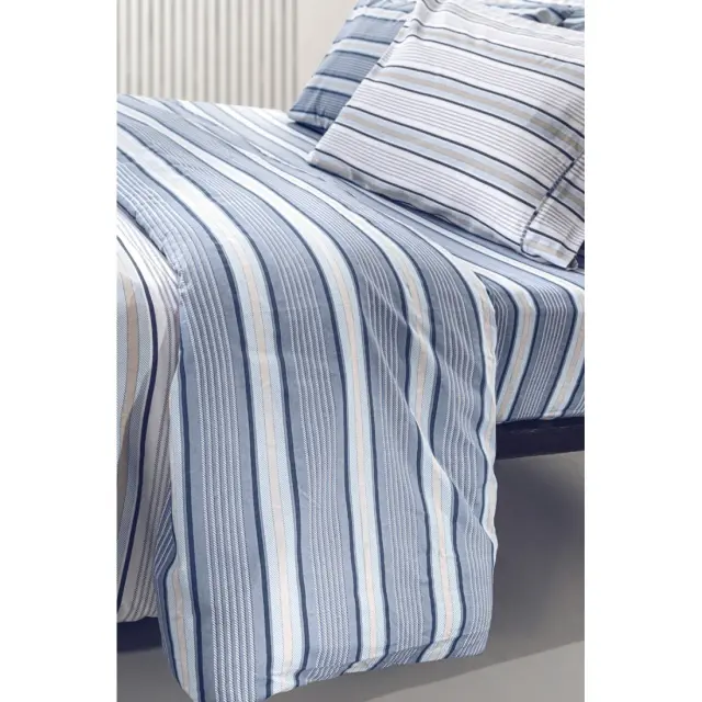 Σετ Σεντόνια Υπέρδιπλα 4 Τεμαχίων Guy Laroche Pinstripe Denim 240x265 3