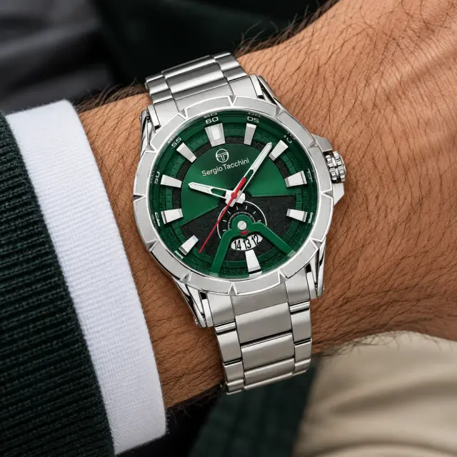 Ανδρικό Ρολόι Sergio Tacchini με Πράσινο Καντράν ST.1.10454-4 2