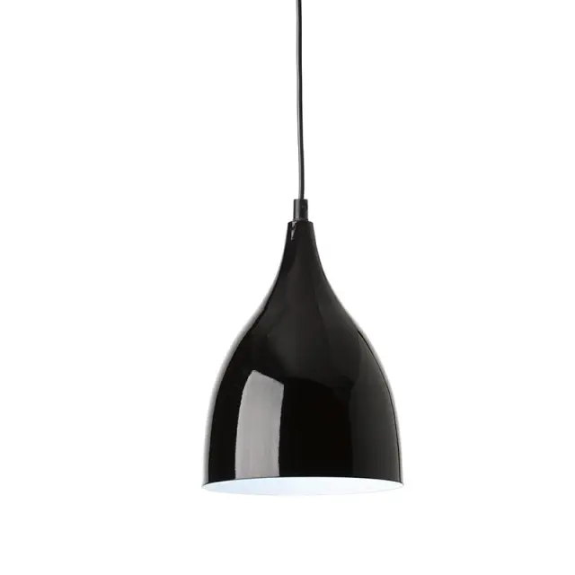 ΜΕΤΑΛΛΙΚΗ ΚΑΜΠΑΝΑ 1ΧΕ27 ΜΑΥΡΗ Φ17χΗ23cm ROXANNE / KS174317BK