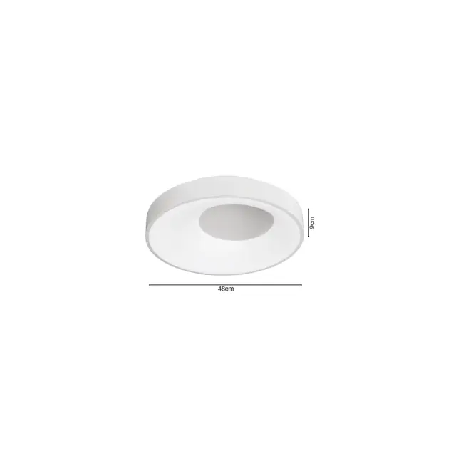 Inlight Πλαφονιέρα οροφής LED 36W 3CCT από μαύρο μέταλλο και ακρυλικό D:48x9cm (42040-Black) 2
