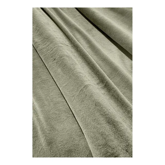 Σετ Κουβέρτα Fleece Μονή και Μαξιλαροθήκη Διακόσμησης Guy Laroche Velvet Khaki 160x240 2