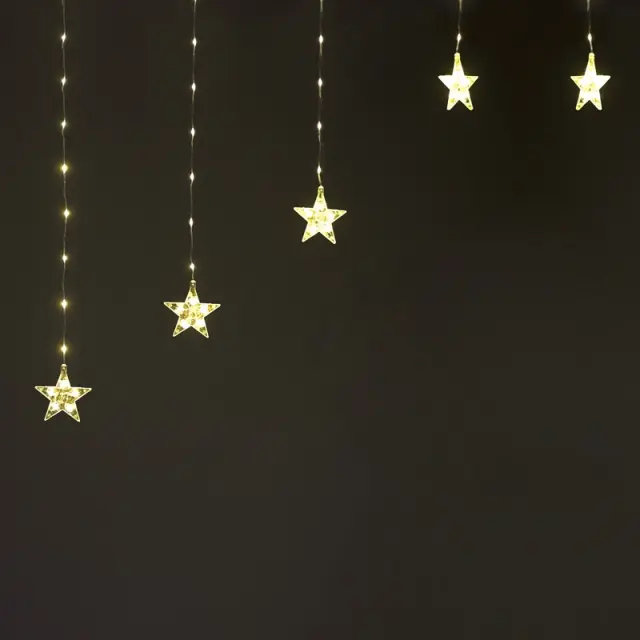 ΛΑΜΠΑΚΙΑ ΚΟΥΡΤΙΝΑ ΣΕ ΣΧΗΜΑ ΑΣΤΕΡΙ 222 LED ΘΕΡΜΟ ΛΕΥΚΟ ΑΝΤΑΠΤΟΡΑ & 8 ΠΡΟΓΡΑΜΜΑΤΑ ME ΔΥΝΑΤΟΤΗΤΑ ΕΠΕΚΤAΣΗΣ MAX 3 ΣΕΤ ΚΑΛΩΔΙΟ ΧΑΛΚΟΥ 3mm IP20 30x12mm / X042221210