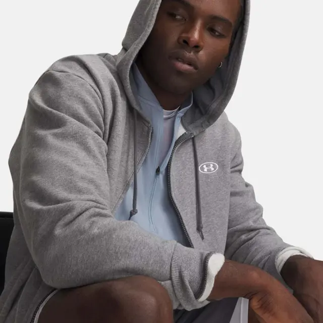 Under Armour Men's Rival Fleece Full-Zip Hoodie Γκρι 6013451-026 (Under Armour) 3