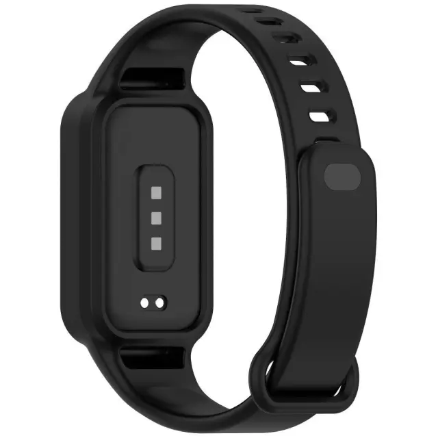 Λουράκι Σιλικόνης Xiaomi Redmi Band 3/ 9 Active- Black OEM 2