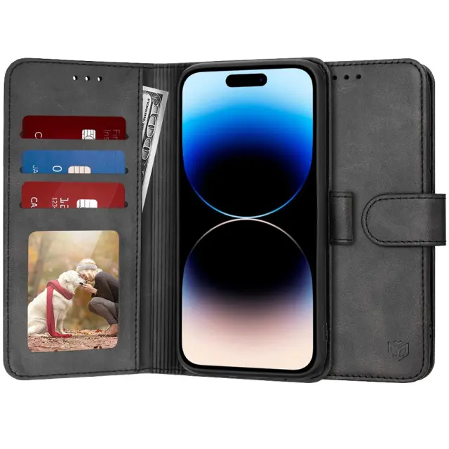 Techsuit® Diary Θήκη Βιβλίο για iPhone 14 Pro- Black