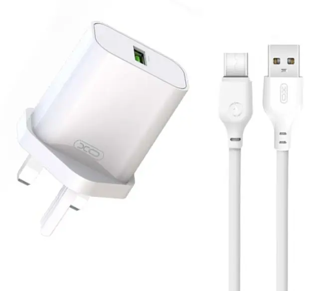 XO L103 (UK) QC3.0 18W Φορτιστής με Καλώδιο TYPE-C (NB103) 16.006.0294