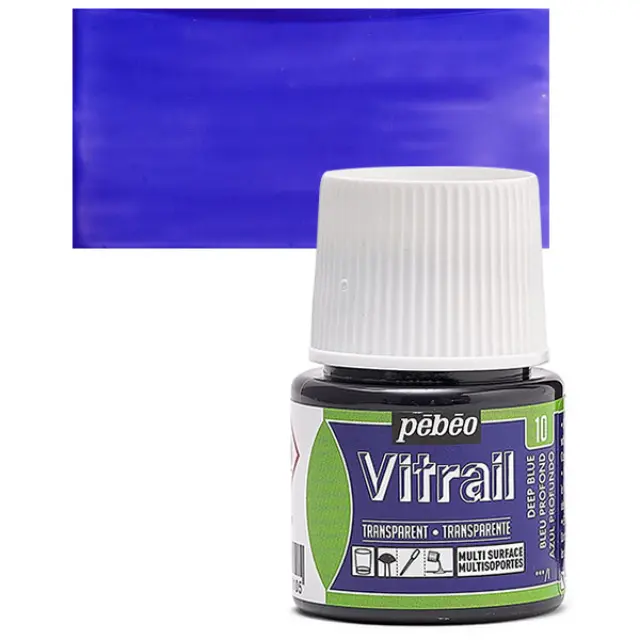 Pebeo Vitrail Διάφανο Σμάλτο - 10 Deep Blue - 45ml