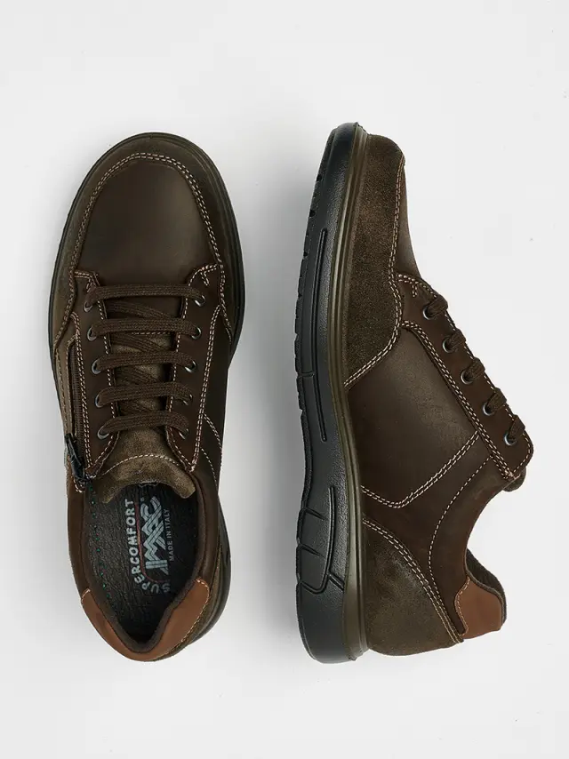 Imac Sneakers Unisex δέρμα Nubuck Καφέ IMA/802128 CAFFE 3