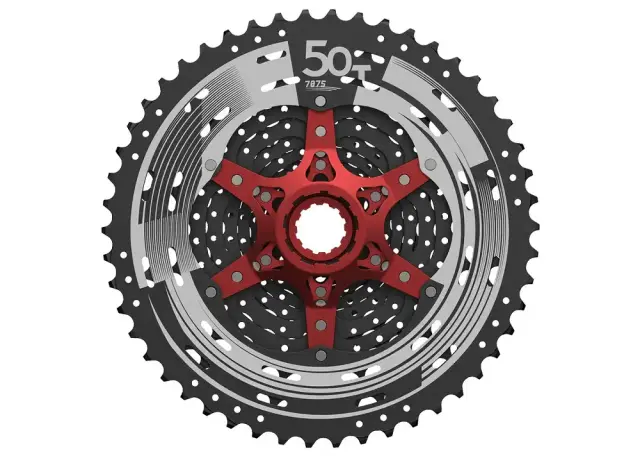ΚΑΣΕΤΑ SUNRACE CSMX80 11-50 11 ΤΑΧΥΤΗΤΩΝ CHROME BLACK 2