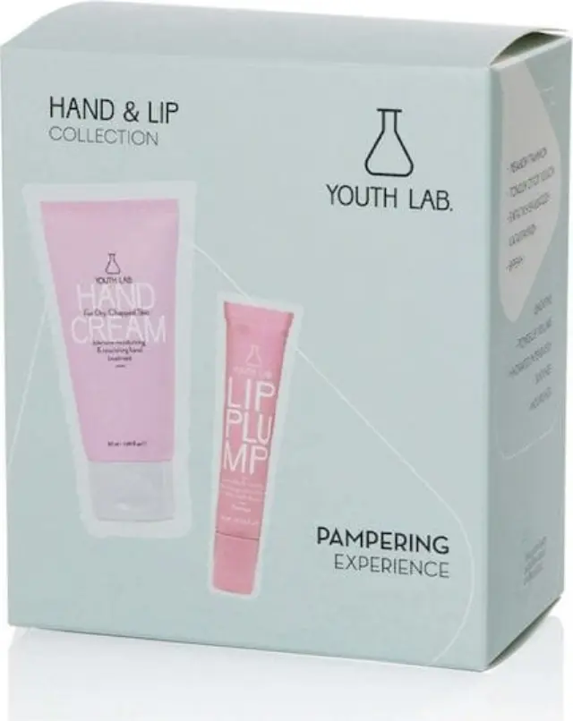 YOUTH LAB Promo set με Κρεμα χεριων 50 ml και lip plump flamingo 10 ml