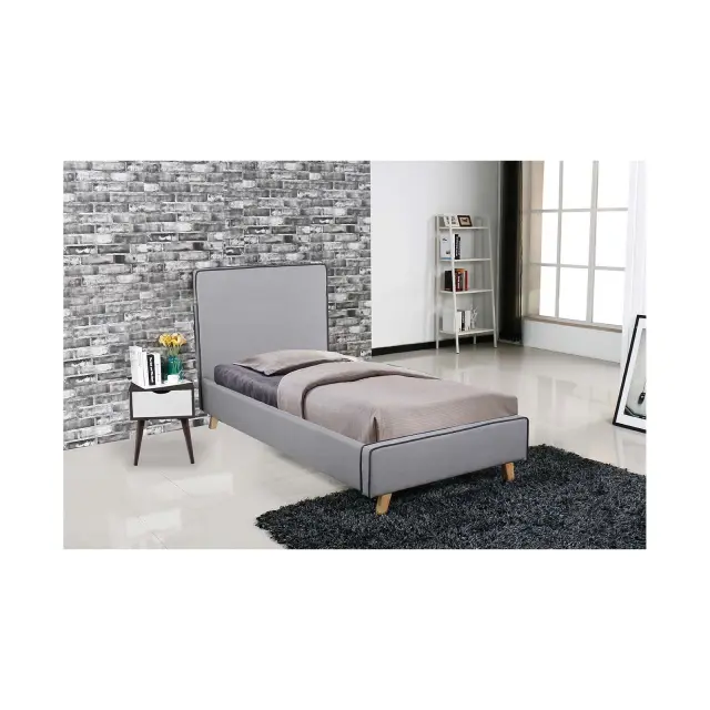 Μονό MORISSON Ύφασμα Γκρι Ανοικτό 101x206x110 (Στρώμα 90x190)cm