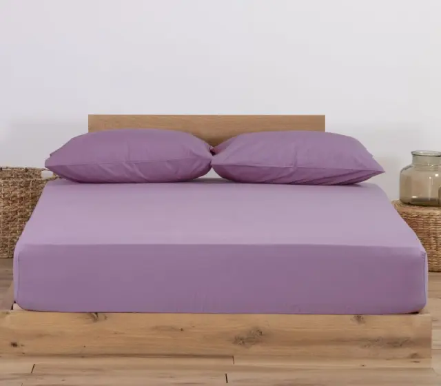 Nef-Nef Homeware Κατωσέντονο Μακό King Size Με Λάστιχο Jersey Amethyst Χωρίς Μαξιλαροθήκες 180x200+30 1213-Amethyst