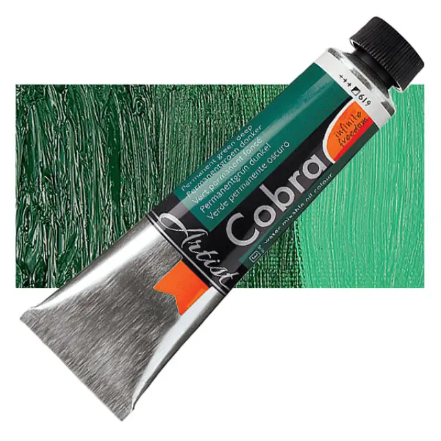 Λάδι Νερού Talens Cobra - 619 Permanent Green Deep - 40ml