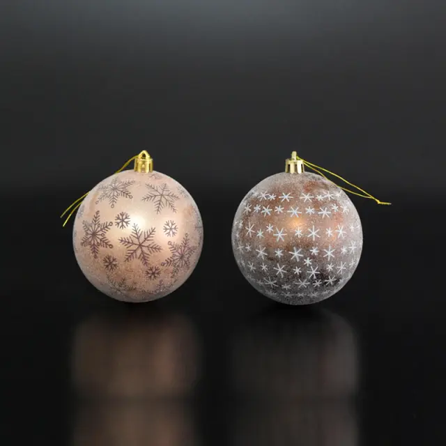 Πλαστικές Μπάλες Ματ, Σετ 6Τμχ, 8cm
