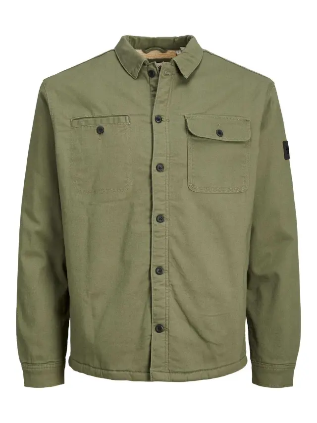 JCOBEN CLASSIC TEDDY OVERSHIRT LS Four Leaf Clover