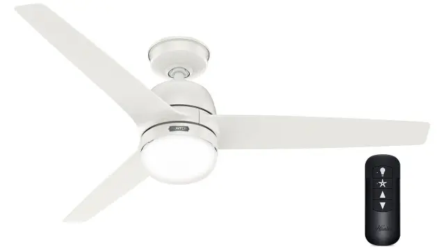 Hunter Seawave 132 Fresh White - Ανεμιστήρας Οροφής με Φωτιστικό