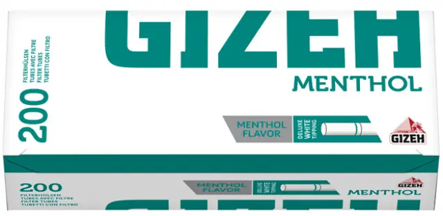 GIZEH Άδεια Τσιγάρα Menthol - Μέντα - 200τεμ. 2