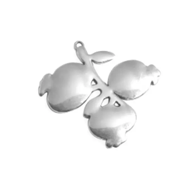 Μεταλλικό Γούρι Ρόδια - 999° Silver Antique - 43.5x45mm - 1τεμ