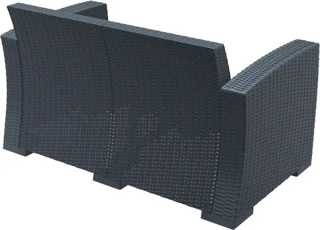 Καναπές Διθέσιος MONACO Ανθρακί PP 140x79x79cm 3