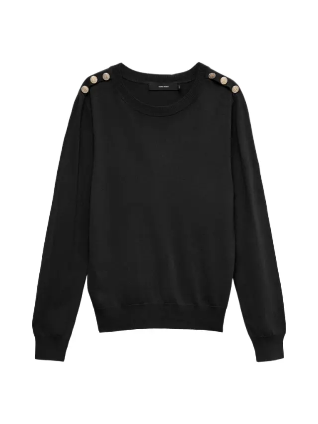 Vero Moda γυναικείο πλεκτό πουλόβερ με χρυσά κουμπιά VMDORY 10347124-2