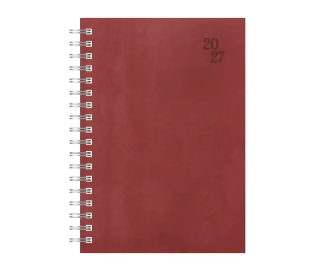 Spiral 230 Daily Diary Large Burgundy - The Writing Fields - Ημερολόγιο 2027 - 17x25