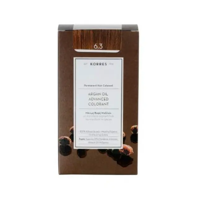 Korres Argan Oil Advanced Colorant Μόνιμη Βαφή Μαλλιών 6.3 Ξανθό Σκούρο Μελί, 50ml 3