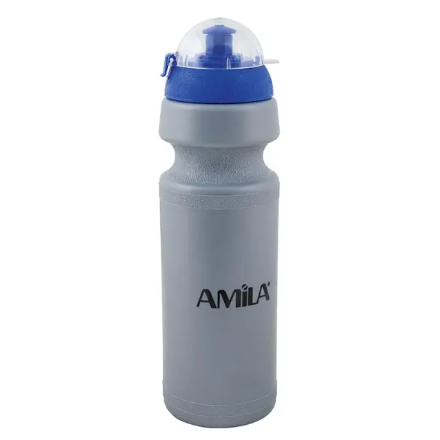 Μπουκάλι Νερού Με Καπάκι Ασημί/Μπλε 700cc