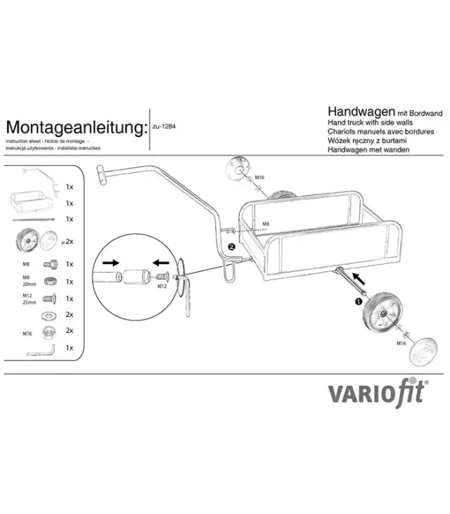 Variofit zu-1284 Καρότσι Μεταφοράς για Φορτίο Βάρους ως 200kg 2