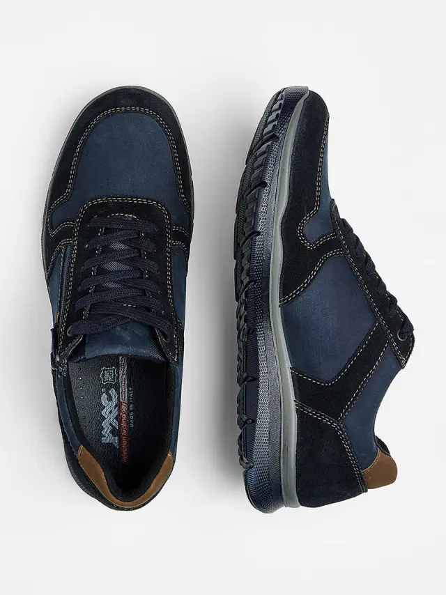 Imac Sneakers Ανδρικό δέρμα Nubuck Μπλέ IMA/253148 NOTTE 3