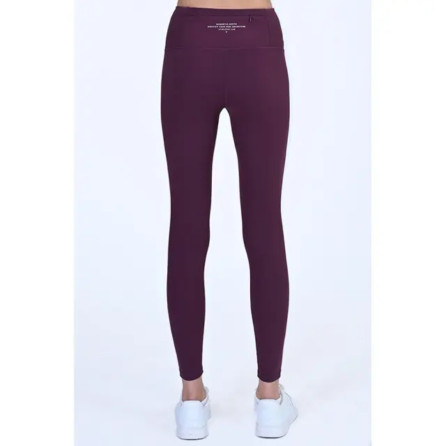 Magnetic North Zip Pocket Tights (50002-Dark Maroon) - Καφέ 3