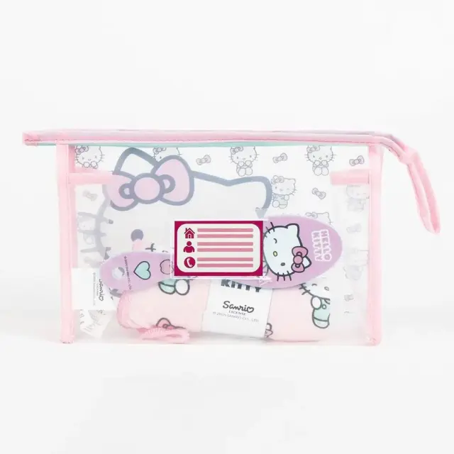 Hello Kitty Νεσεσέρ Ταξιδιού με Πετσέτα & Βούρτσα 2