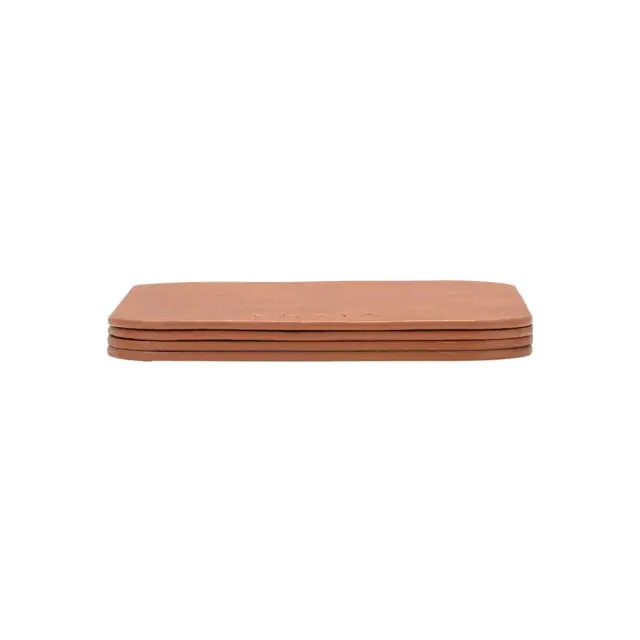 Estia Σουβερ Allure Pvc 10X10Cm Καφέ Σετ 4 Τεμ. 2