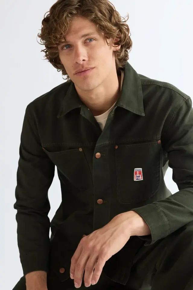 Wrangler Ανδρικό Overshirt 112386997 - Khaki - XL 3