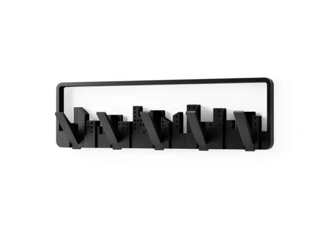 Κρεμάστρα τοίχου Skyline Umbra 5 θέσεων με διαστάσεις 50x15cm - Μαυρο318190-040 3